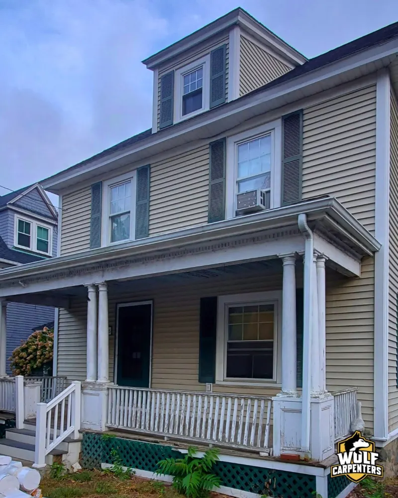 Old porch full view before renovation